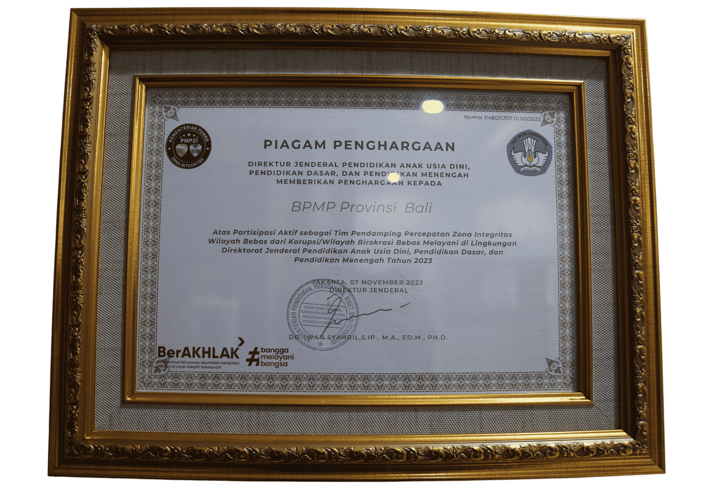 Penghargaan BPMP Bali 2